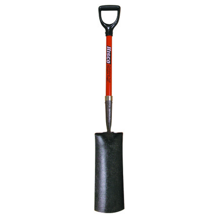 HISCO Post Spade Shovel, Solid Shank, Handle W/ D-Grip HIPSSH